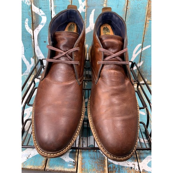 Cole Haan Grand.OS Mens size 12M Brown Leather Chukka Desert Ankle Boots C24298 - Picture 3 of 10